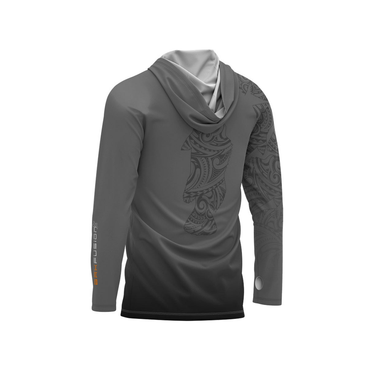 Camisa FusionX Maori Cinza Tucunaré Tribal BRK com Proteção Solar UV50+ - Brk Agro