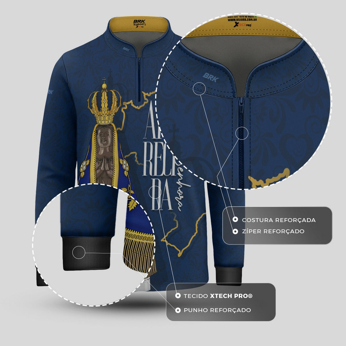 Camisa Agro Infantil Brk Nossa Senhora Aparecida com Proteção UV50 - Brk Agro