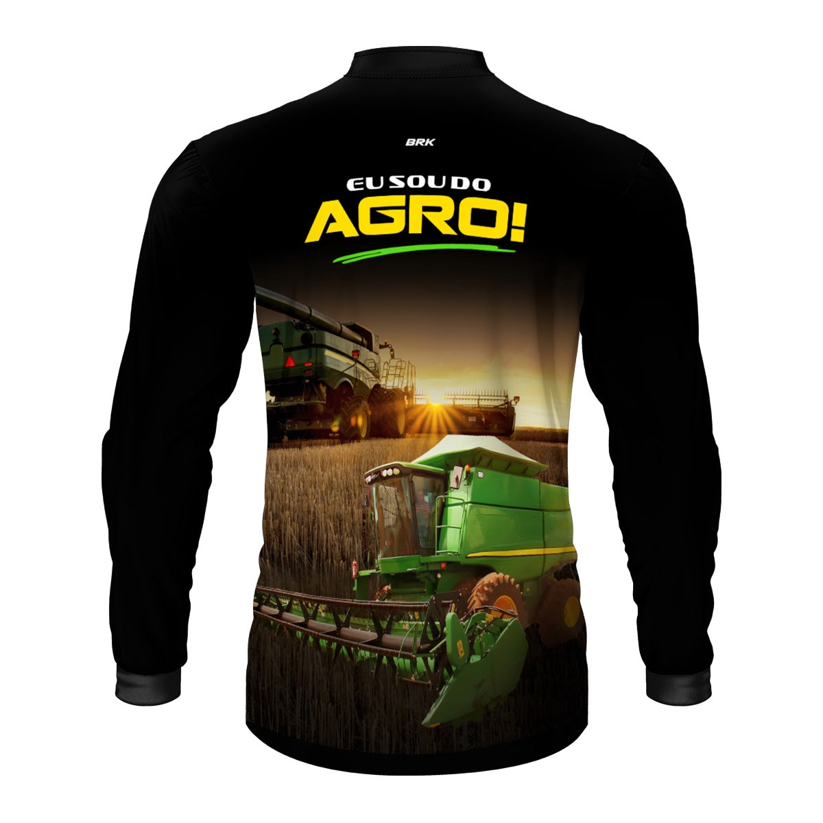 Camisa Agro Brk Eu Sou do Agro Colheitadeira com Proteção UV50 - Brk Agro