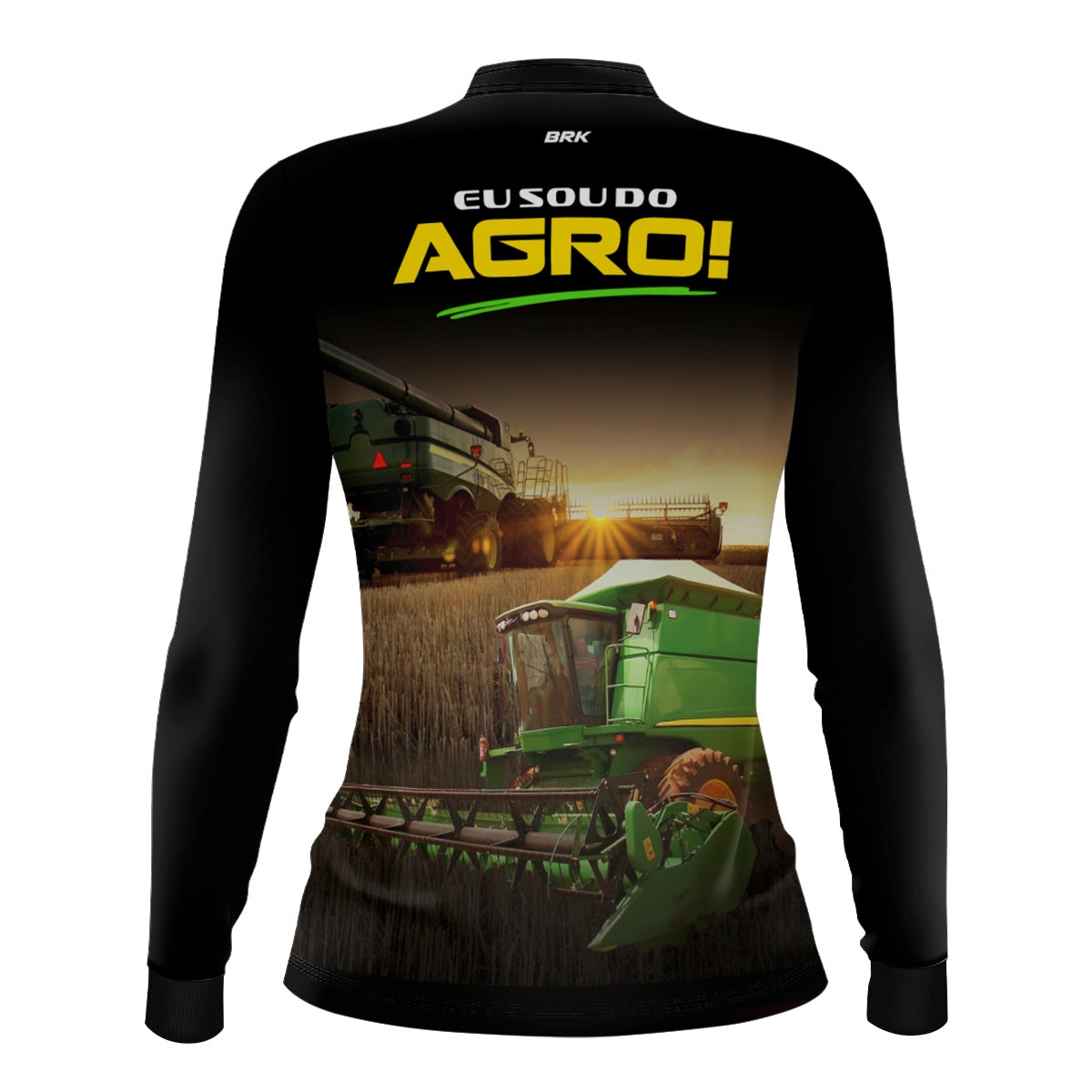 Camisa Agro Feminina Brk Eu Sou do Agro Colheitadeira com Proteção UV50 - Brk Agro