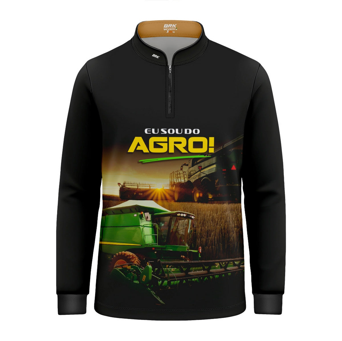 Camisa Agro Infantil Brk Eu Sou do Agro Colheitadeira com Proteção UV50 - Brk Agro