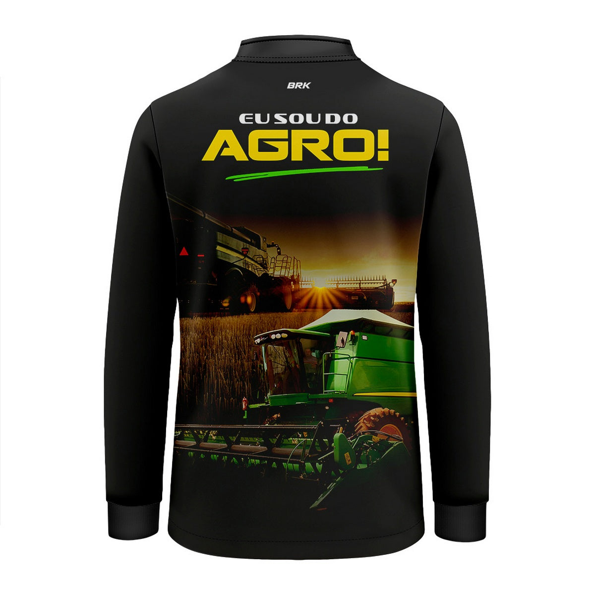 Camisa Agro Infantil Brk Eu Sou do Agro Colheitadeira com Proteção UV50 - Brk Agro