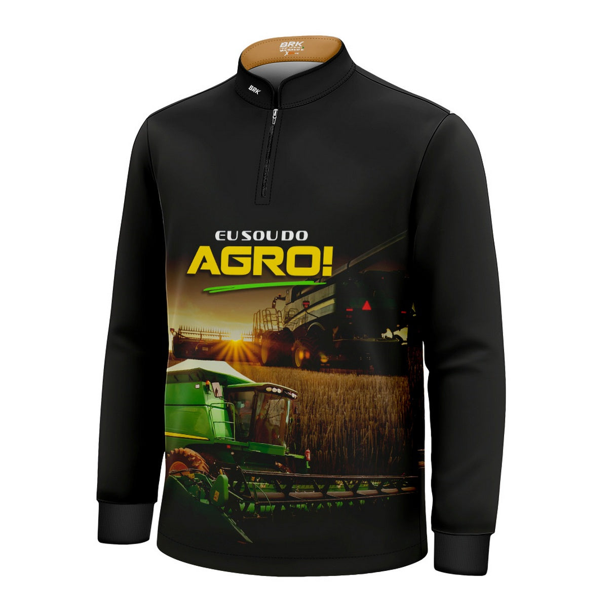 Camisa Agro Infantil Brk Eu Sou do Agro Colheitadeira com Proteção UV50 - Brk Agro