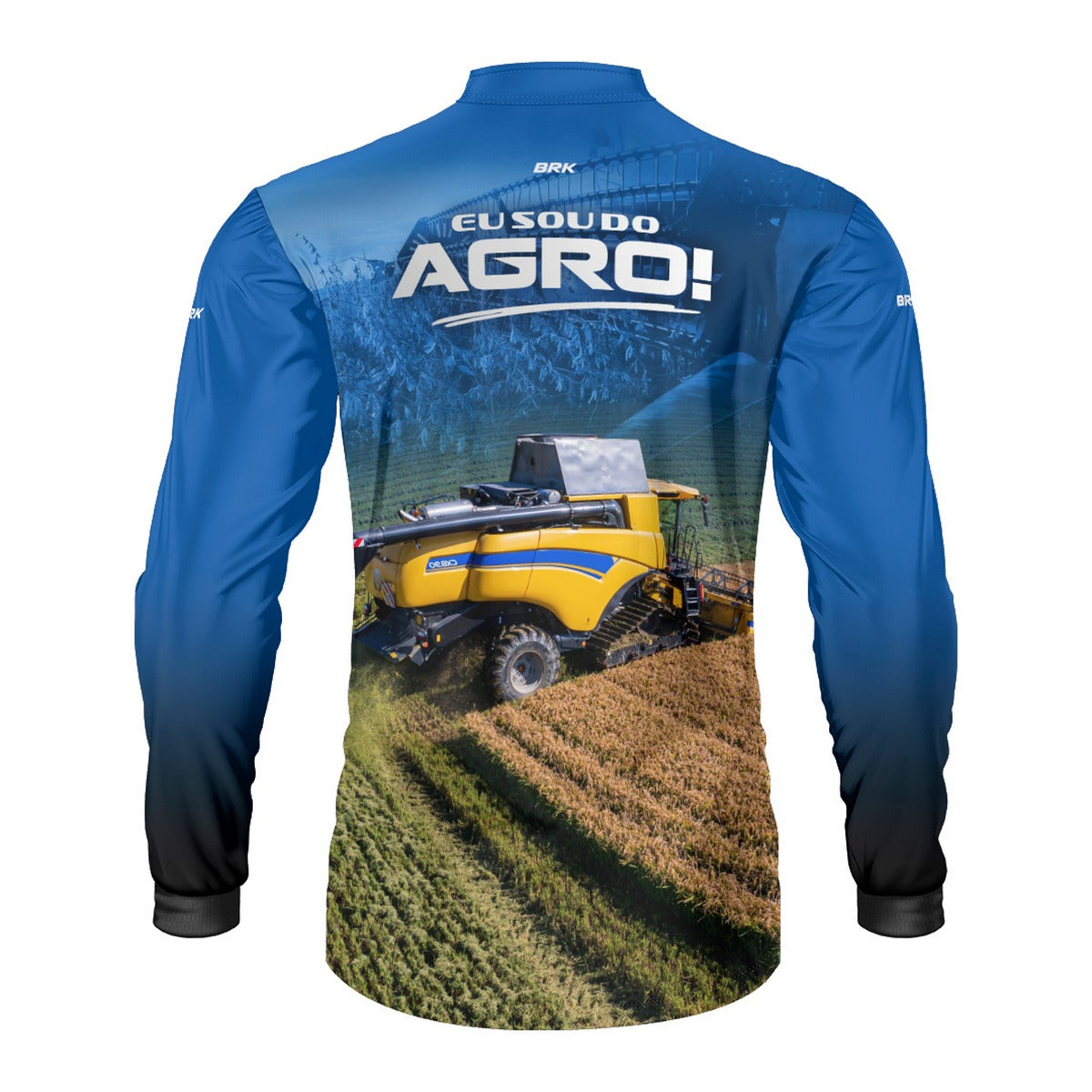 Camisa Agro Brk Eu Sou do Agro Colheitadeira Duplo Rotor com Proteção UV50 - Brk Agro