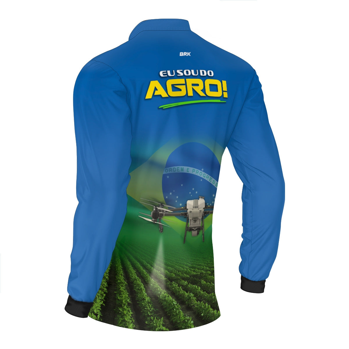 Camisa Agro Brk Eu Sou do Agro Drone Agrícola Brasil com Proteção UV50 - Brk Agro