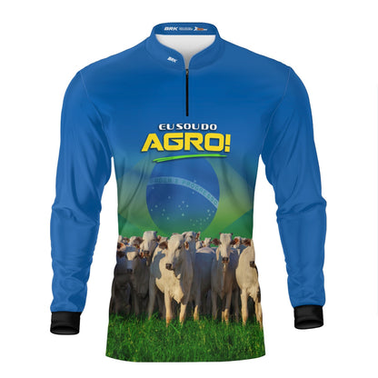 Camisa Agro Brk Eu Sou do Agro Gado com Proteção UV50 - Brk Agro
