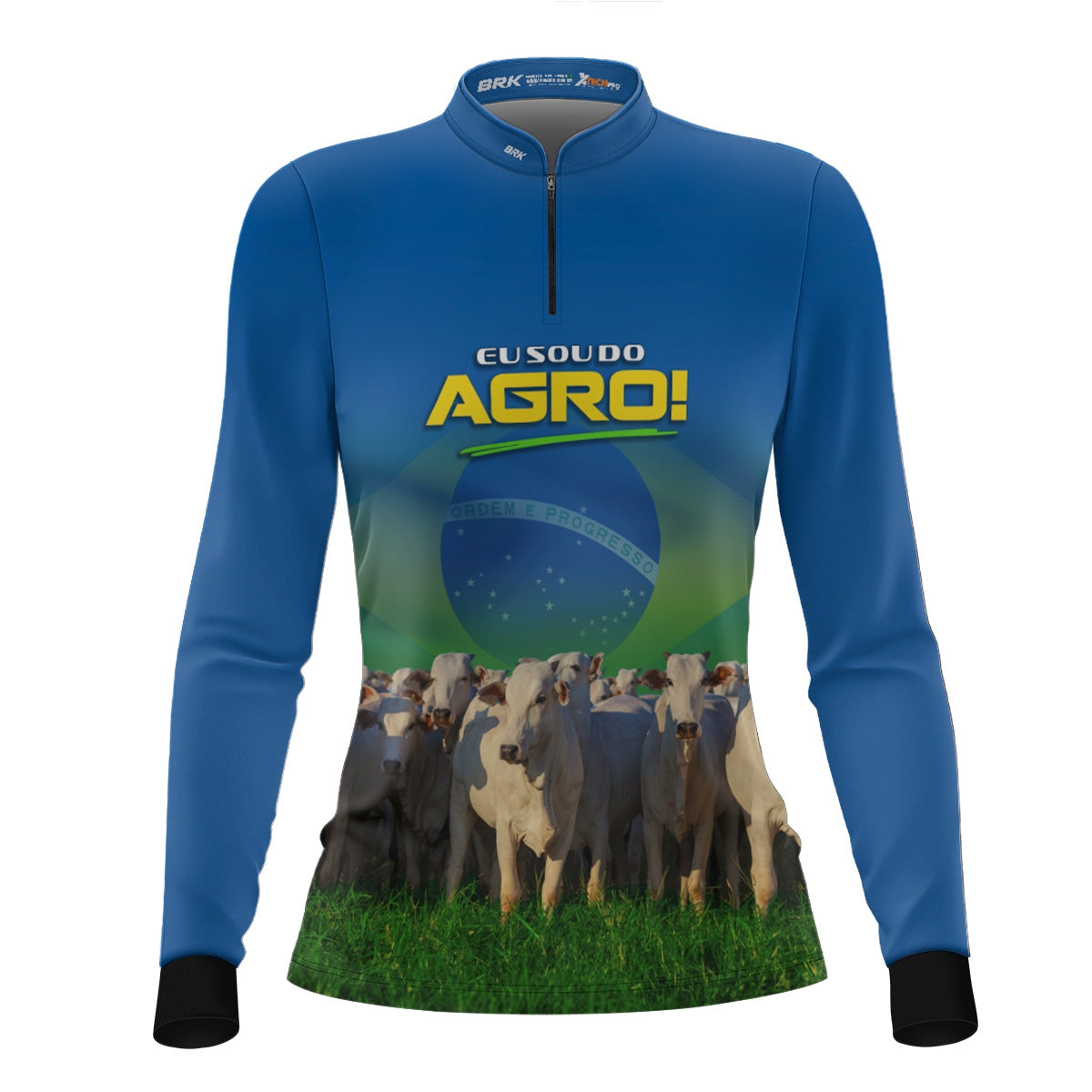 Camisa Agro Feminina Brk Eu Sou do Agro Gado com Proteção UV50 - Brk Agro