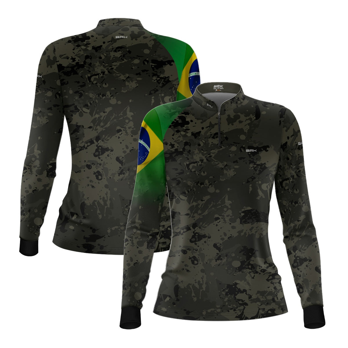 Camisa Agro Feminina Brk Eu Sou do Agro Camu Brasil com Proteção UV50 - Brk Agro
