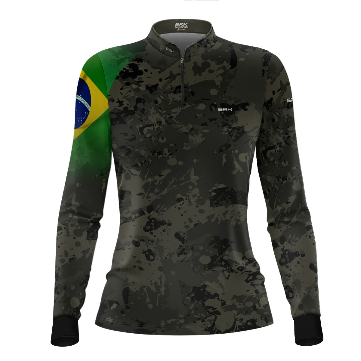 Camisa Agro Feminina Brk Eu Sou do Agro Camu Brasil com Proteção UV50 - Brk Agro