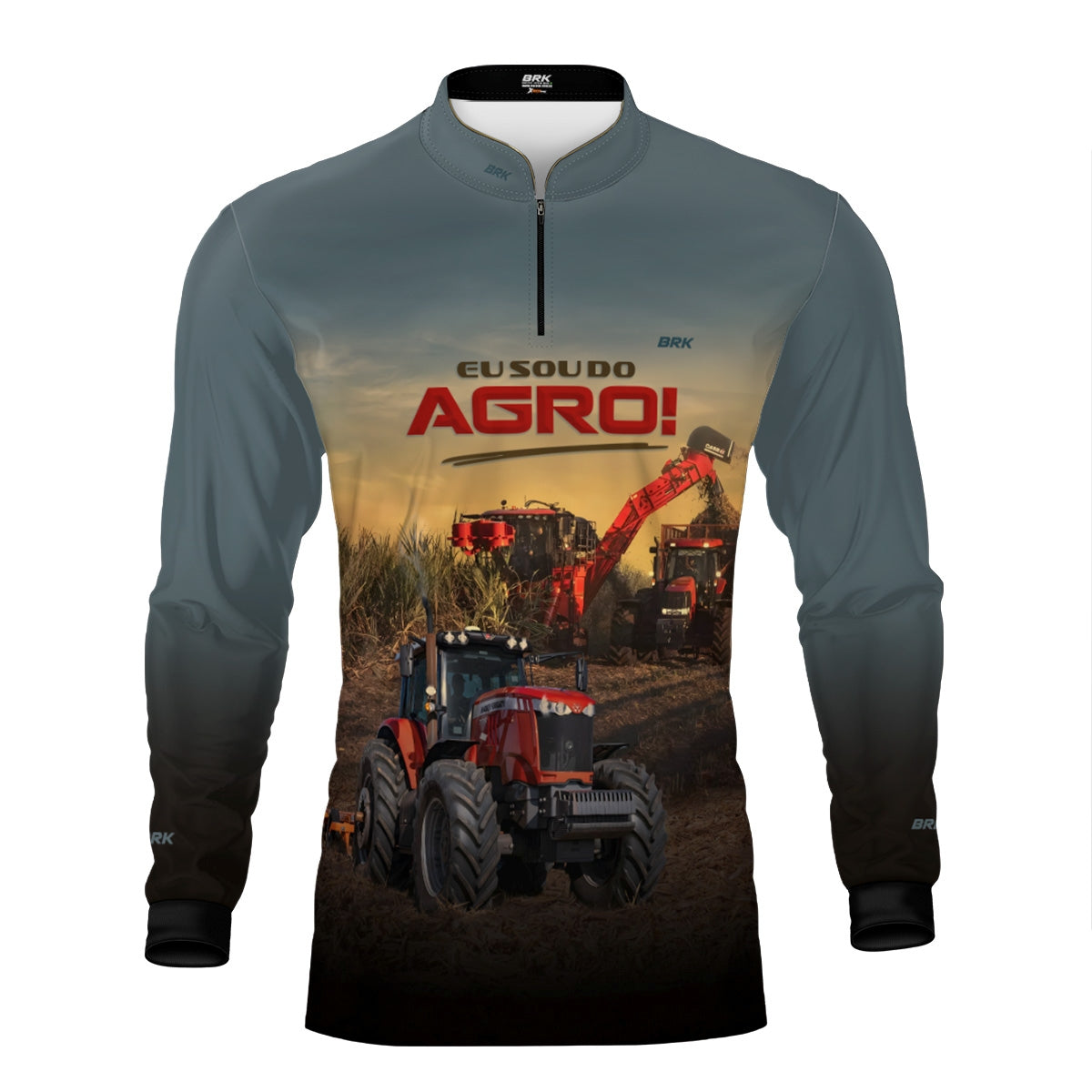 Camisa Agro Brk Eu Sou do Agro Trator Agrícola com Proteção UV50 - Brk Agro