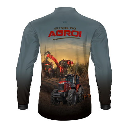 Camisa Agro Brk Eu Sou do Agro Trator Agrícola com Proteção UV50 - Brk Agro