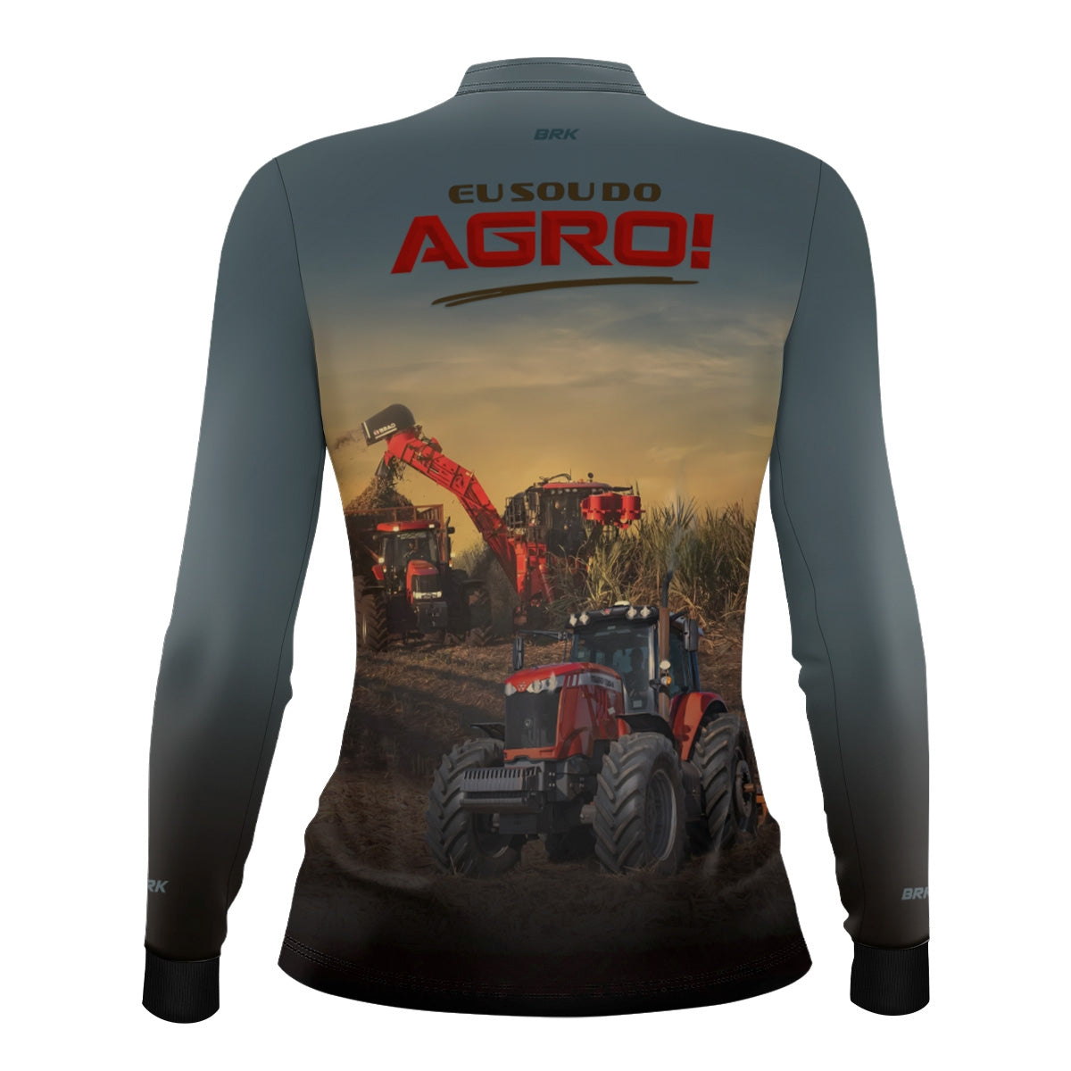 Camisa Agro Feminina Brk Eu Sou do Agro Trator Agrícola com Proteção UV50 - Brk Agro