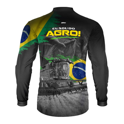 Camisa Agro Brk Eu Sou do Agro Colheitadeira Axial com Proteção UV50 - Brk Agro