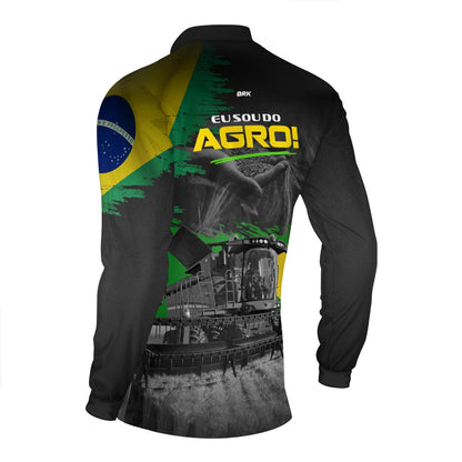 Camisa Agro Brk Eu Sou do Agro Colheitadeira Axial com Proteção UV50 - Brk Agro