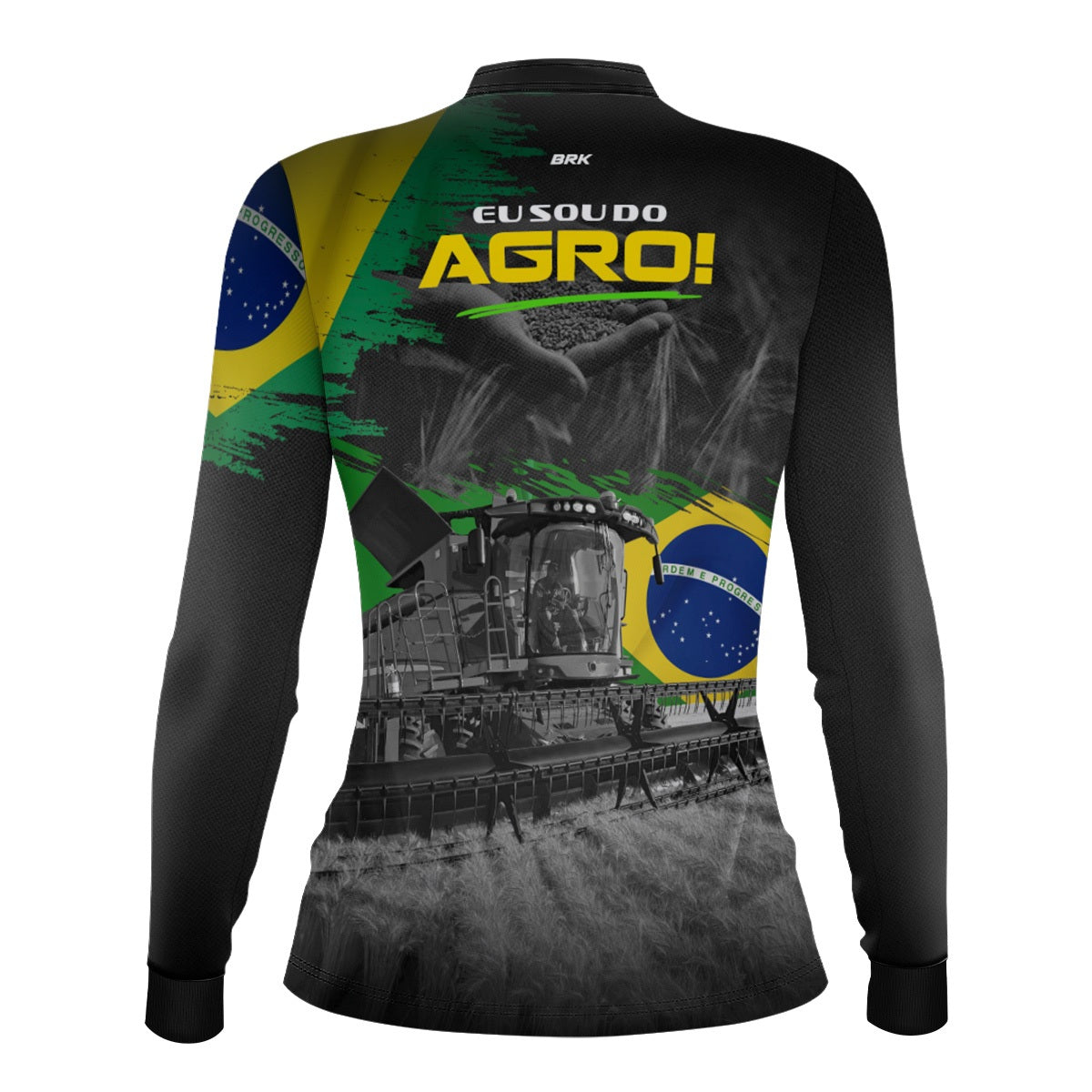 Camisa Agro Feminina Brk Eu Sou do Agro Colheitadeira Axial com Proteção UV50 - Brk Agro
