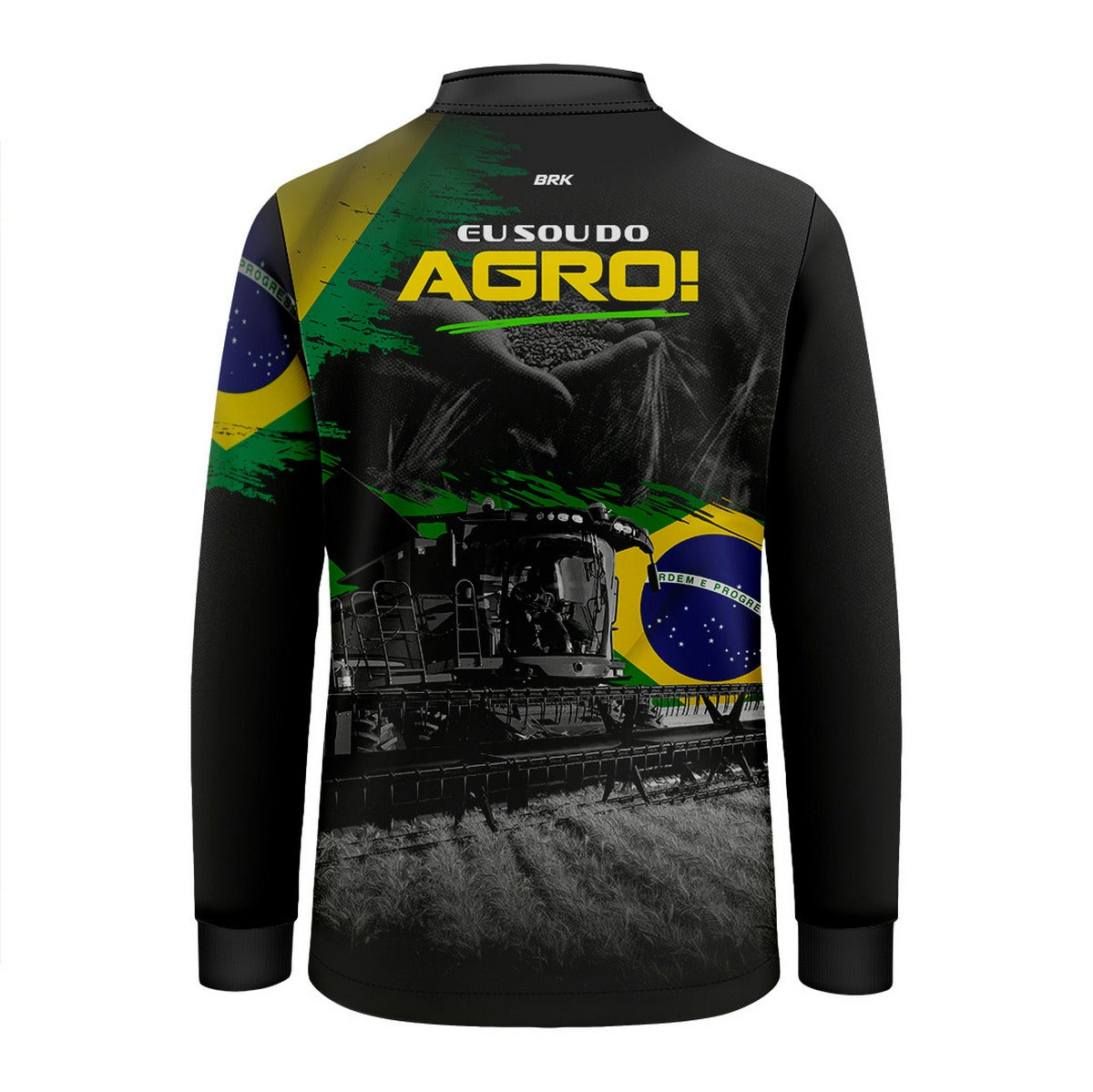 Camisa Agro Infantil Brk Eu Sou do Agro Colheitadeira Axial com Proteção UV50 - Brk Agro