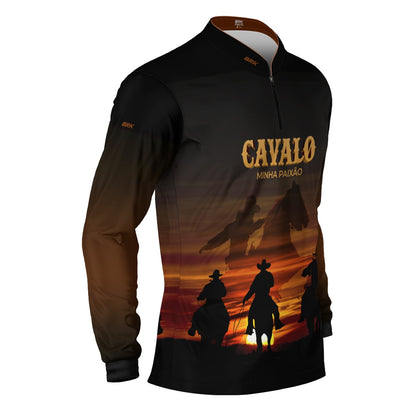 Camisa Agro Brk Eu Sou do Agro Cavalos Minha Paixão com Proteção UV50 - Brk Agro