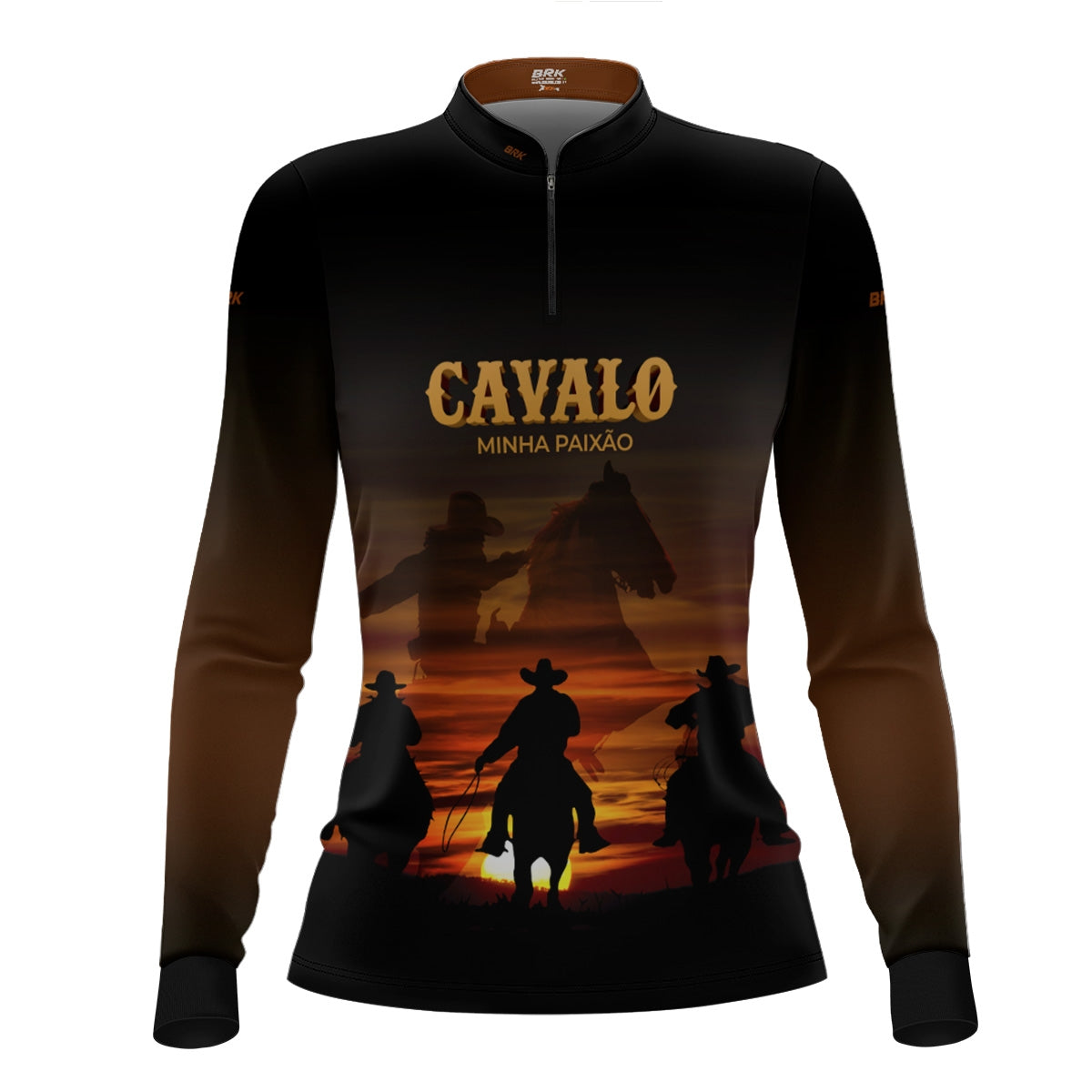 Camisa Agro Feminina Brk Eu Sou do Agro Cavalos Minha Paixão com Proteção UV50 - Brk Agro