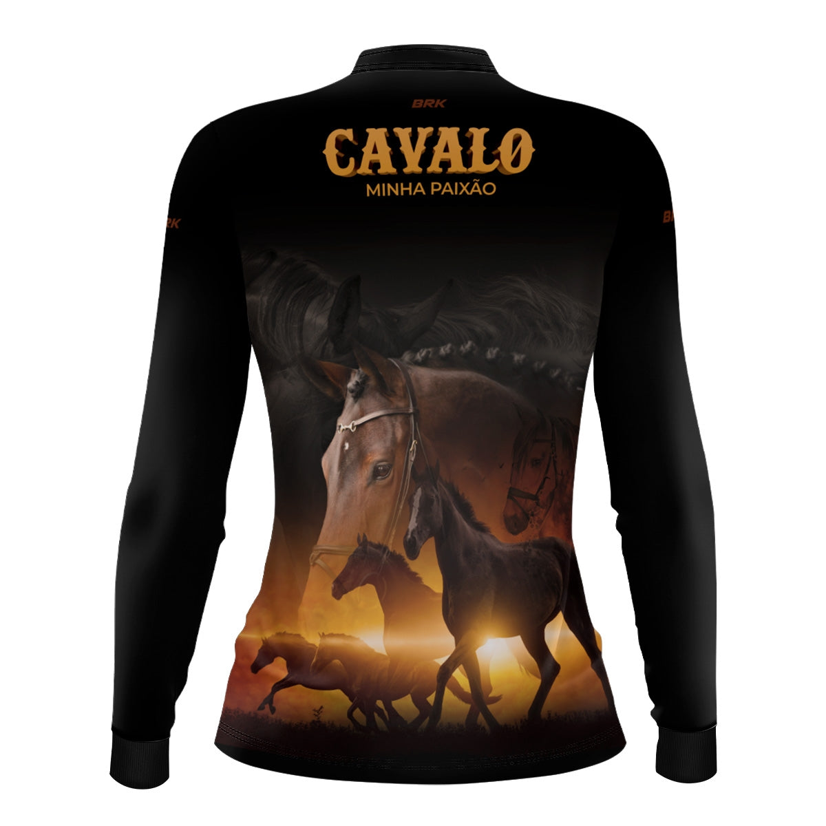 Camisa Agro Feminina Brk Eu Sou do Agro Cavalos Minha Paixão 2 com Proteção UV50 - Brk Agro