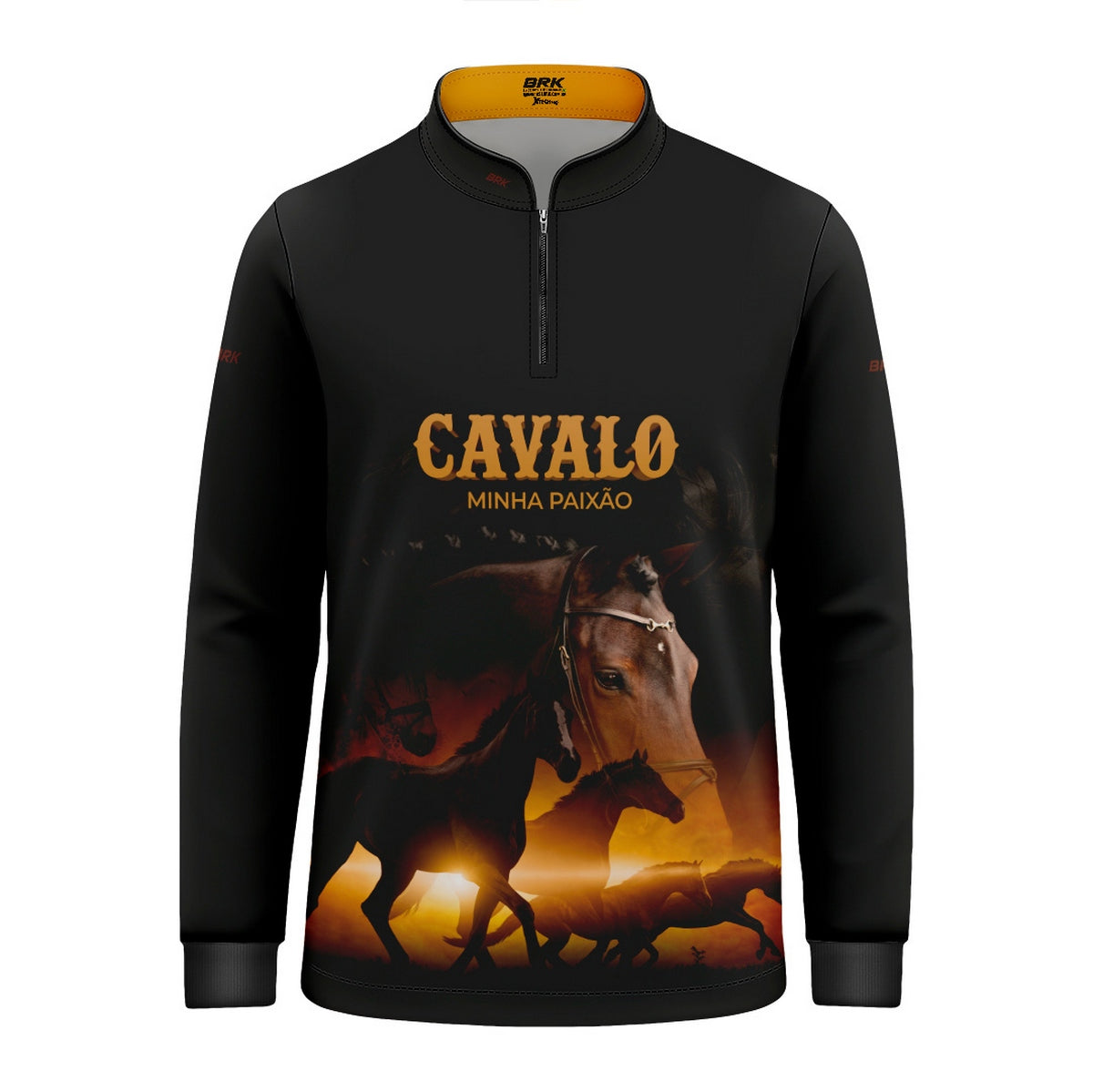 Camisa Agro Infantil Brk Eu Sou do Agro Cavalos Minha Paixão 2 com Proteção UV50 - Brk Agro