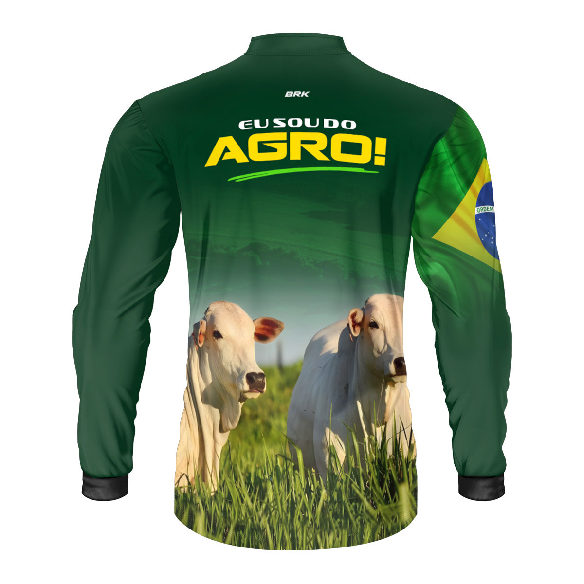 Camisa Agro Brk Eu Sou do Agro Verde Gados com Proteção UV50 - Brk Agro