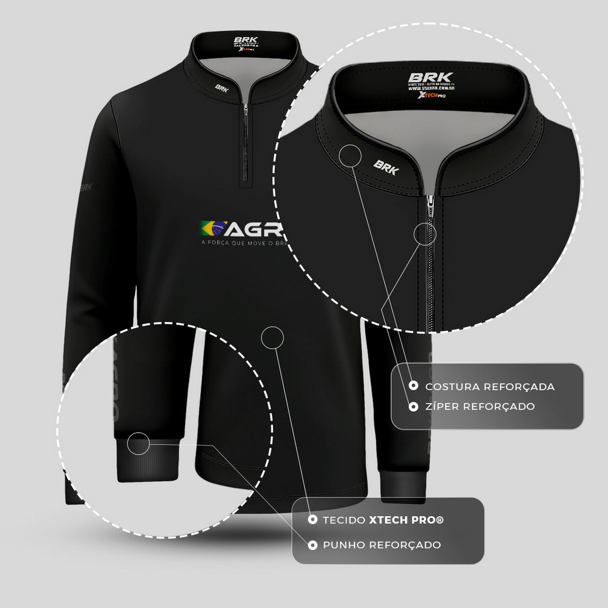 Camisa Agro Infantil Brk O Agro Não Para com Proteção UV50 - Brk Agro