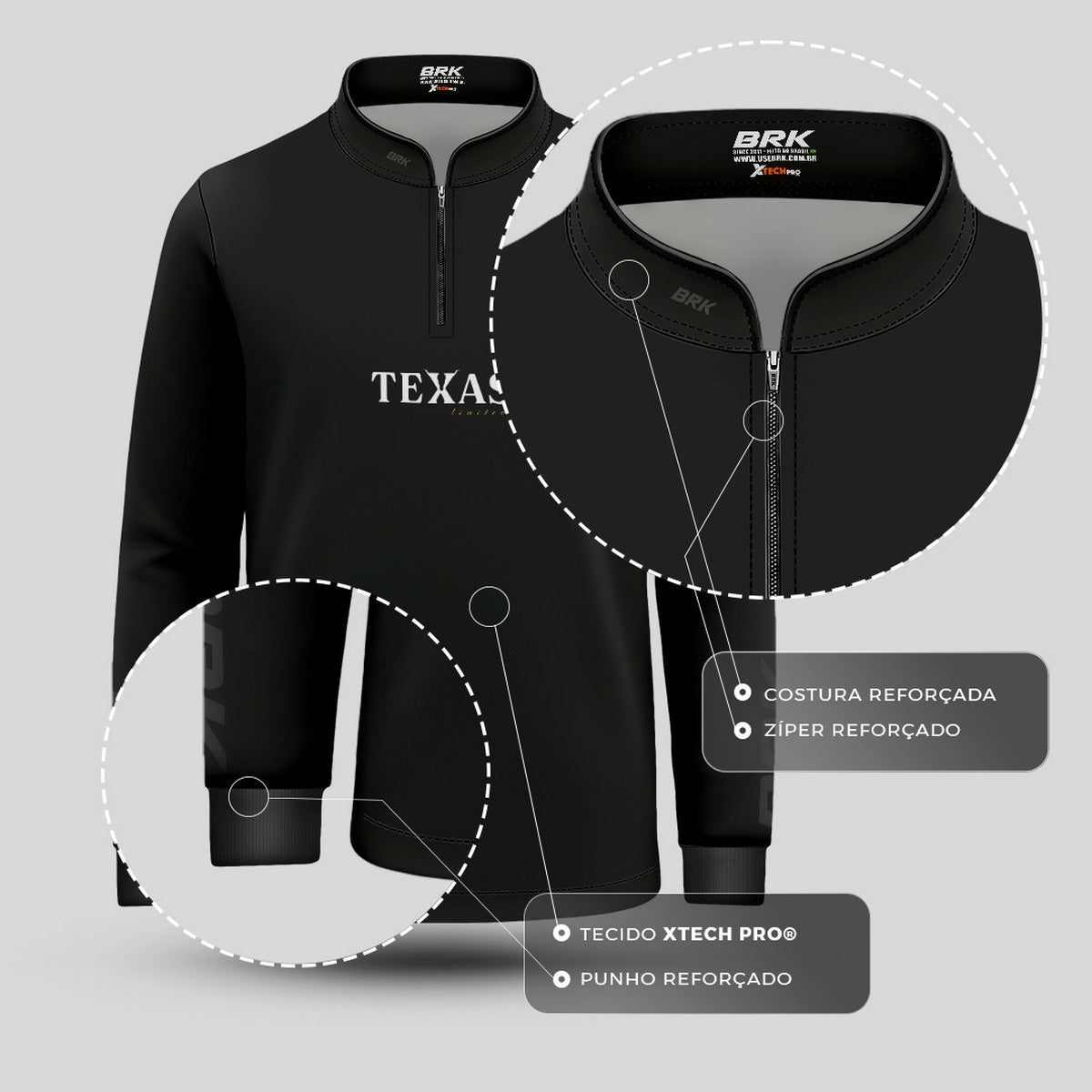 Camisa Agro Infantil Brk Texas com Proteção UV50 - Brk Agro