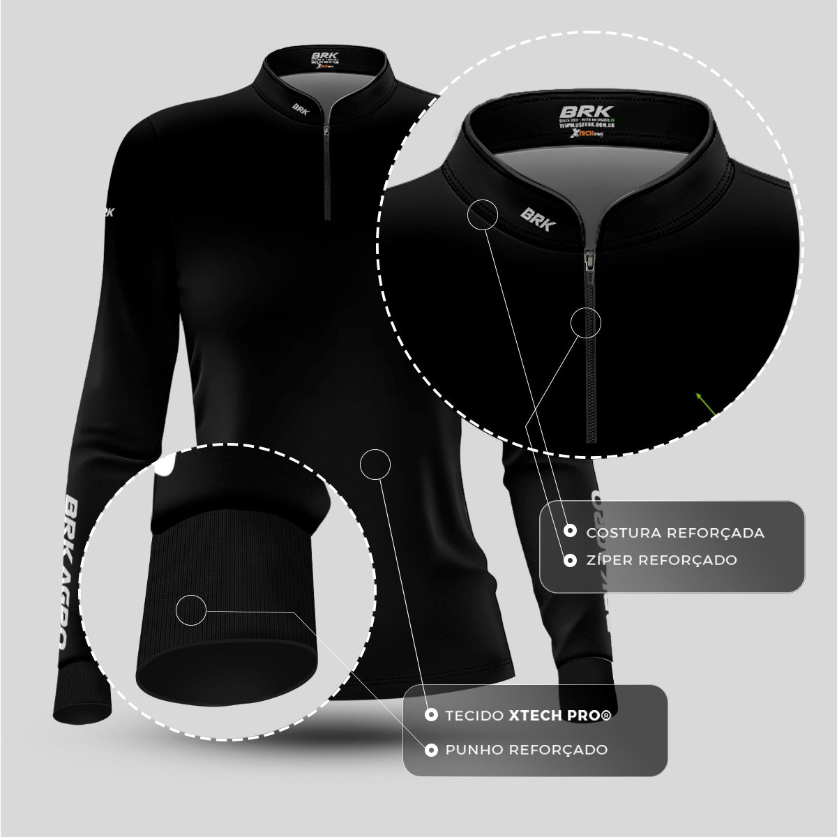 Camisa Agro Feminina Brk Essência do Agro com Proteção UV50 - Brk Agro