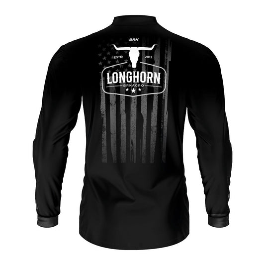 Camisa Agro Brk Long Horn Black com Proteção UV50 - Brk Agro