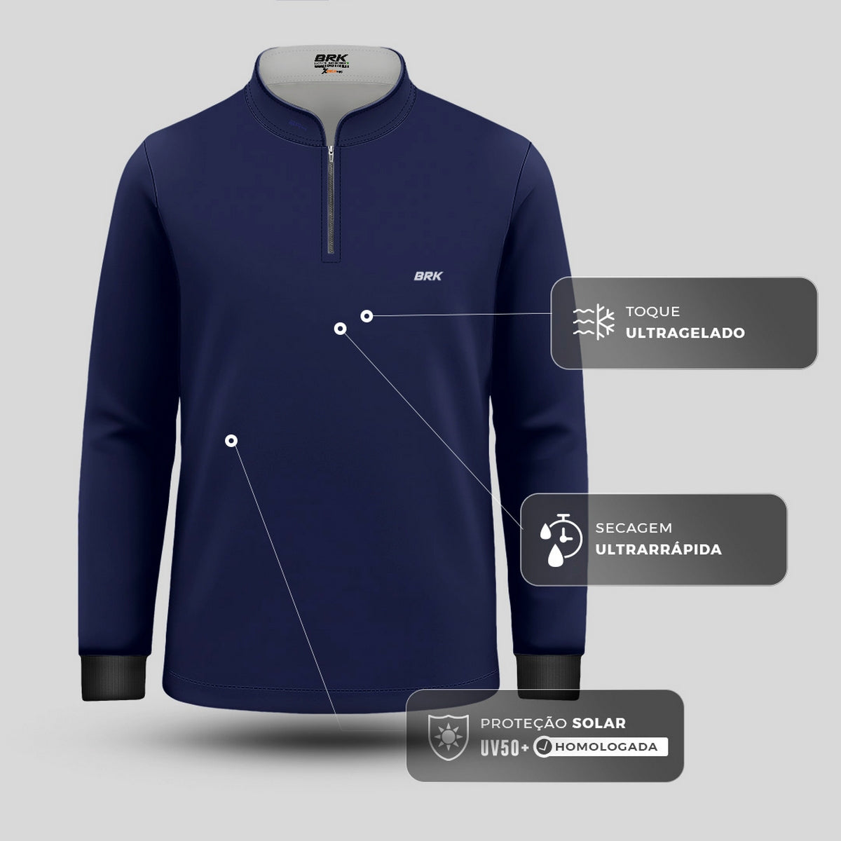 Camisa Agro Infantil Brk Xerife USA com Proteção UV50 - Brk Agro