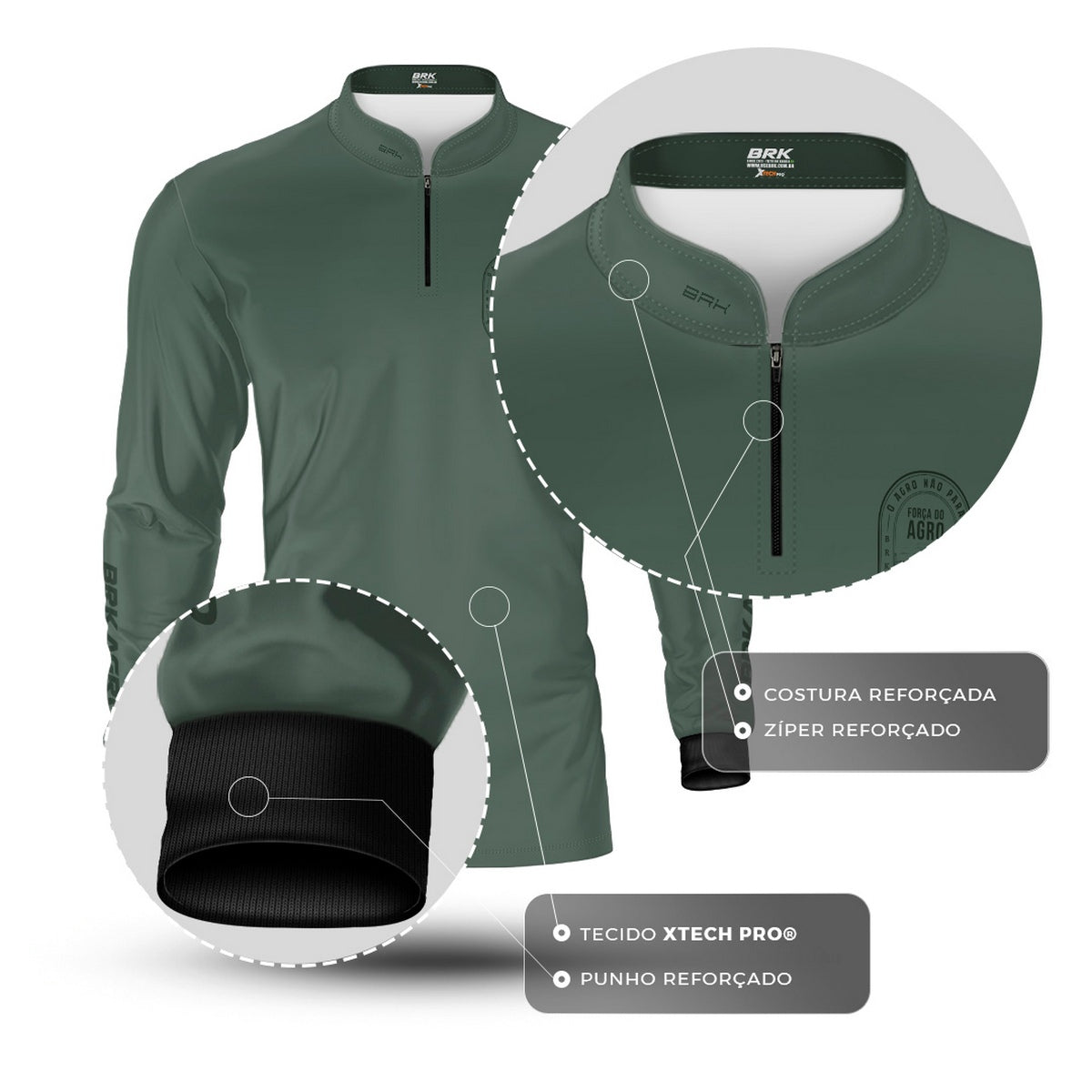 Camisa Agro Brk Força do Agro com Proteção UV50 - Brk Agro