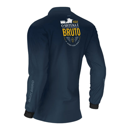 Camisa Agro Brk Aqui o Sistema é Bruto com Proteção UV50 - Brk Agro