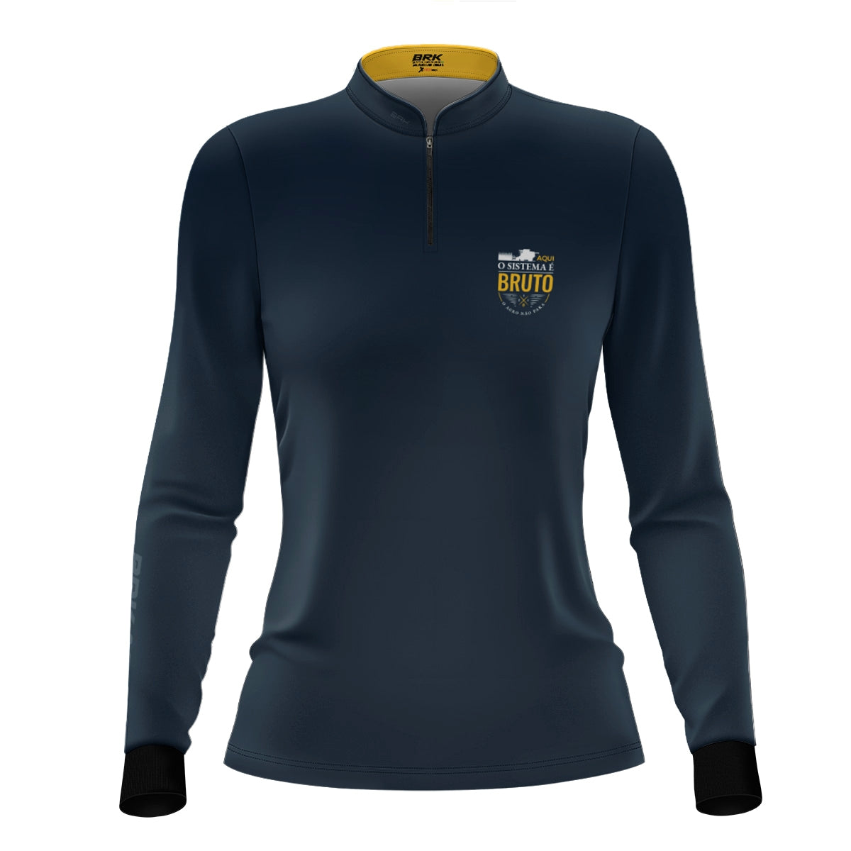 Camisa Agro Feminina Brk Aqui o Sistema é Bruto com Proteção UV50 - Brk Agro