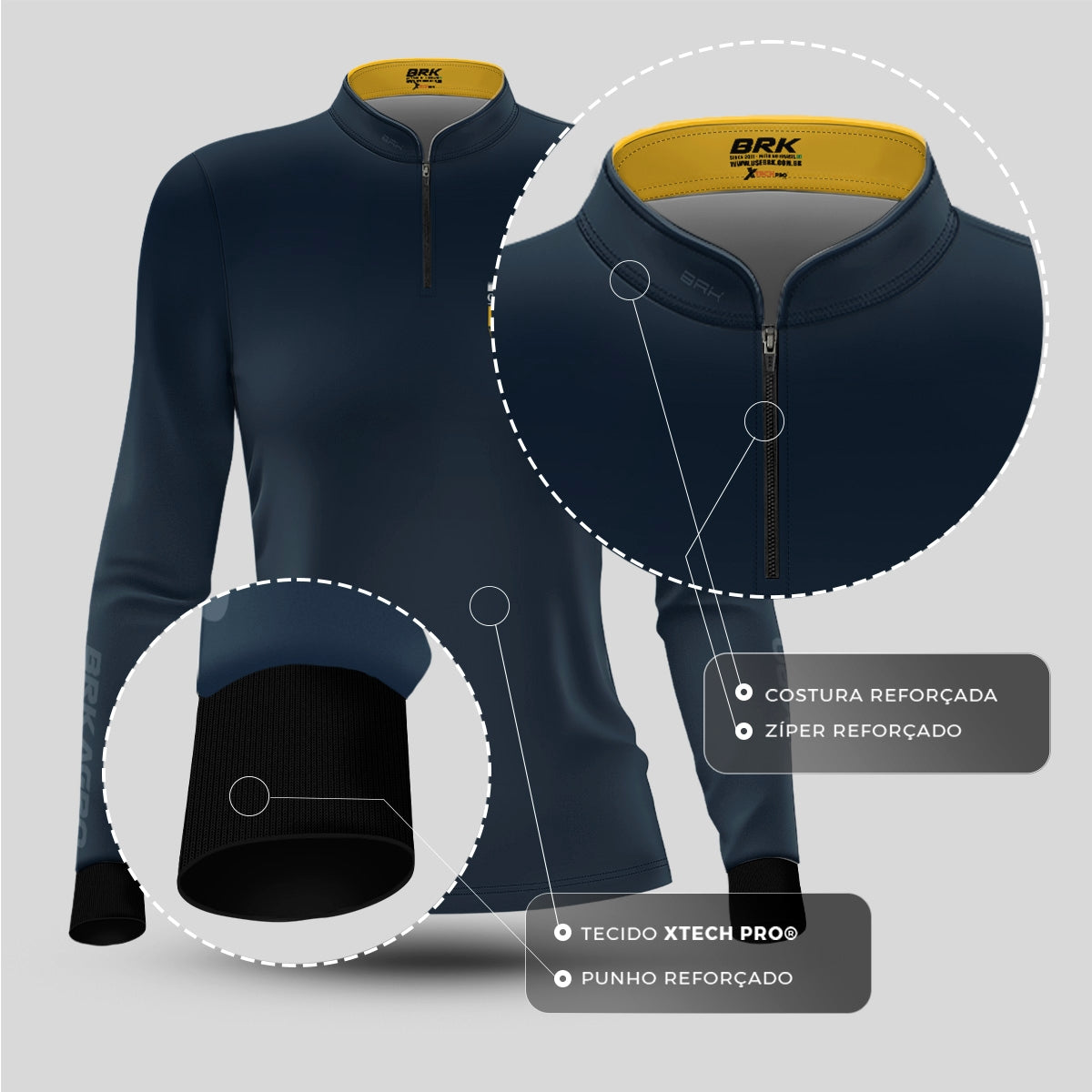 Camisa Agro Feminina Brk Aqui o Sistema é Bruto com Proteção UV50 - Brk Agro