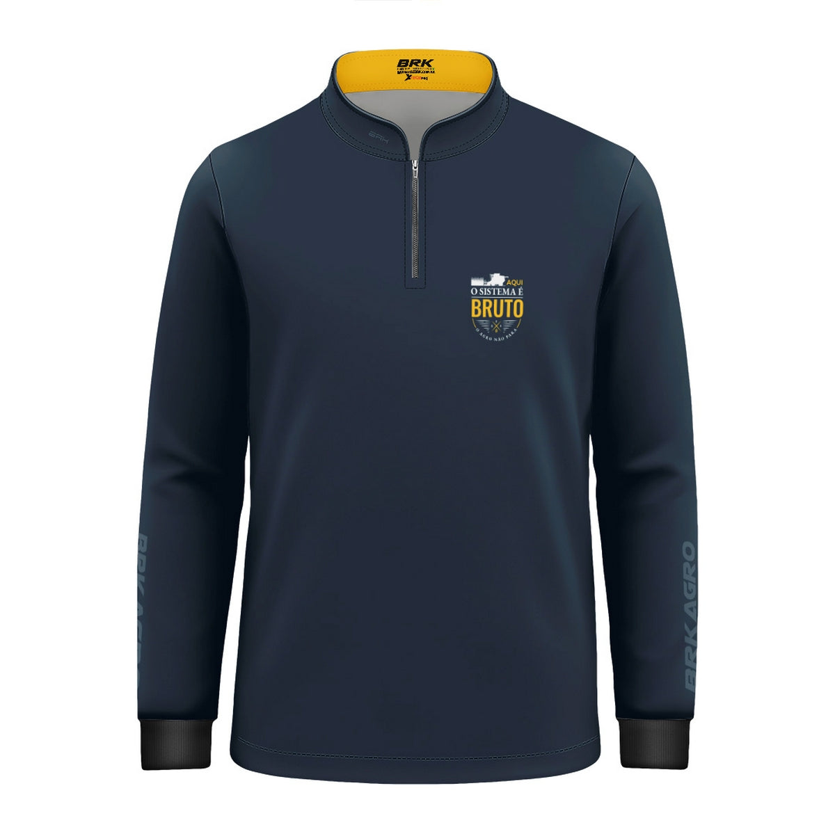 Camisa Agro Infantil Brk Aqui o Sistema é Bruto com Proteção UV50 - Brk Agro