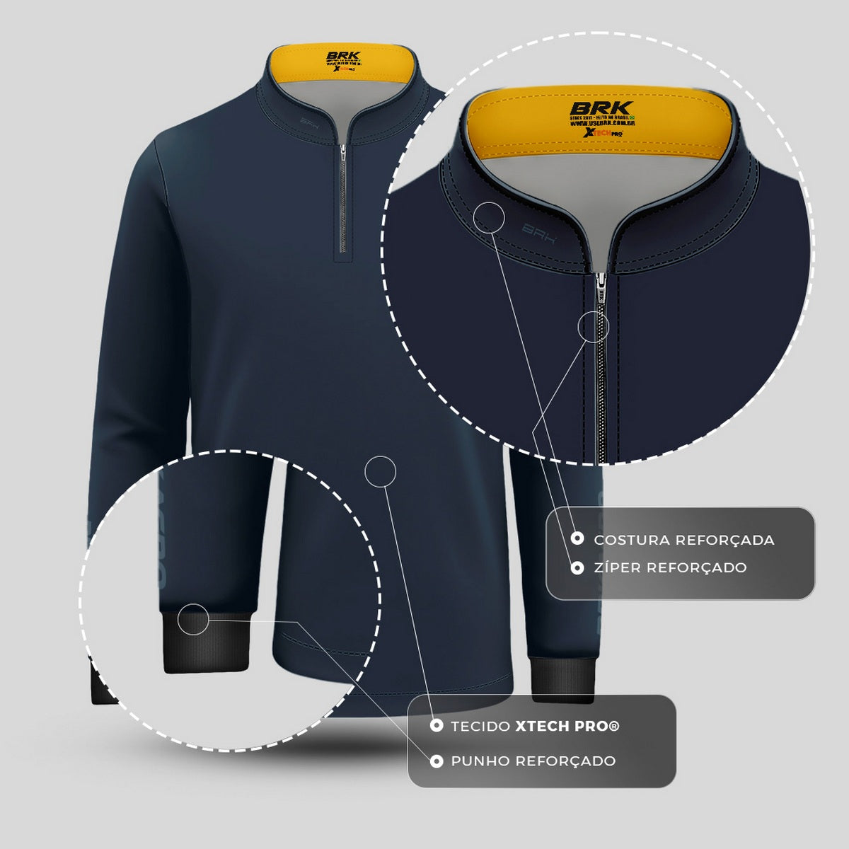 Camisa Agro Infantil Brk Aqui o Sistema é Bruto com Proteção UV50 - Brk Agro