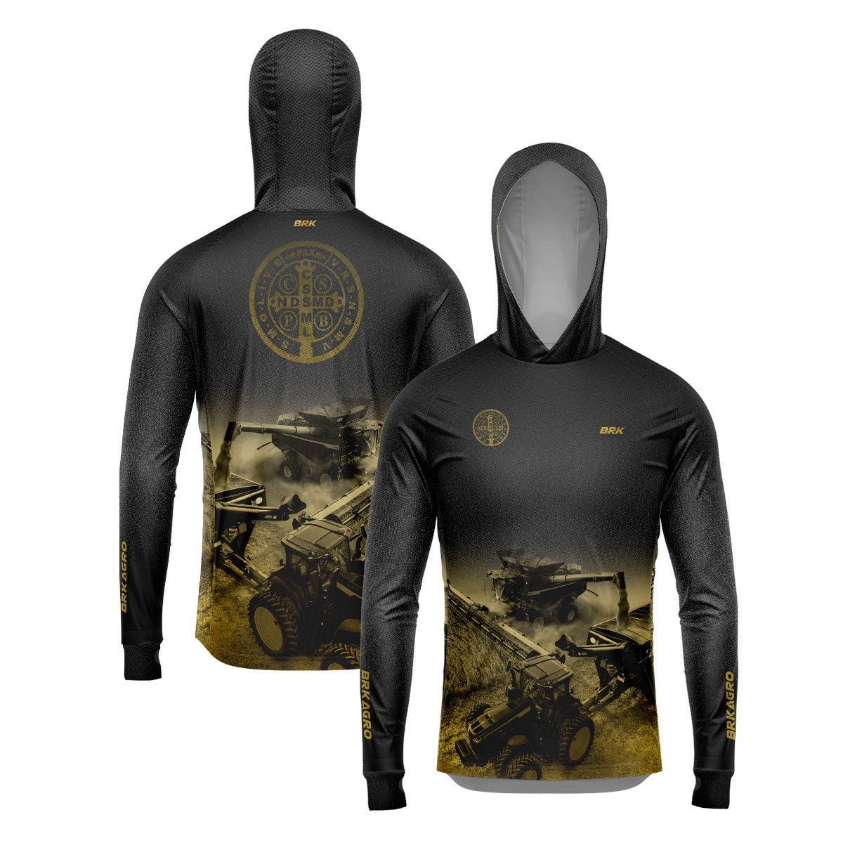 Camisa de Pesca Brk com Luva e Capuz São Bento com Proteção Solar UV50+ - Brk Agro
