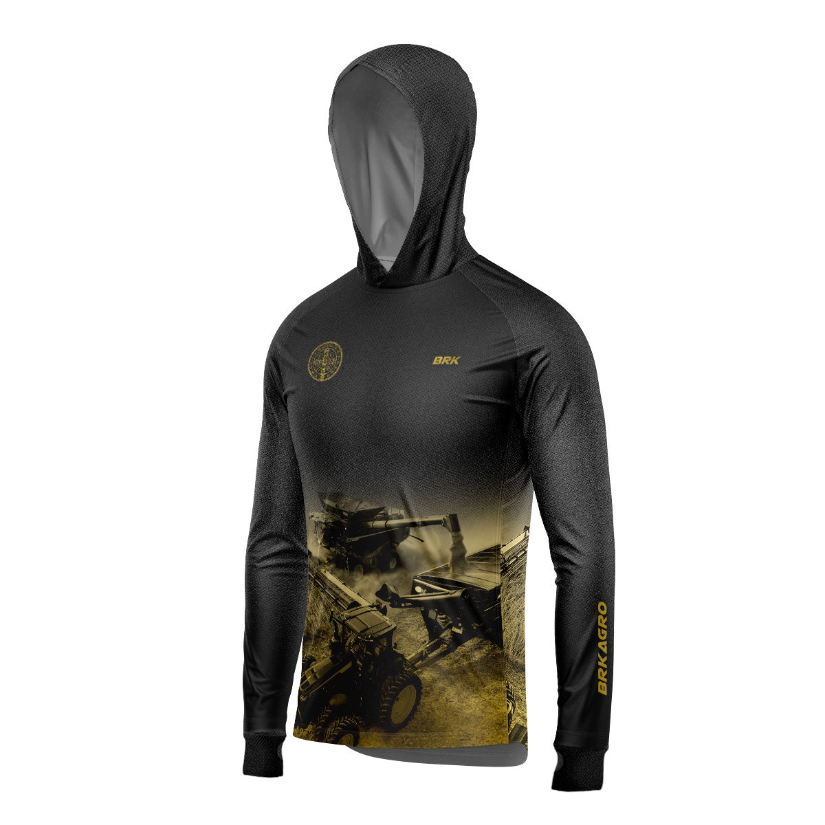 Camisa de Pesca Brk com Luva e Capuz São Bento com Proteção Solar UV50+ - Brk Agro
