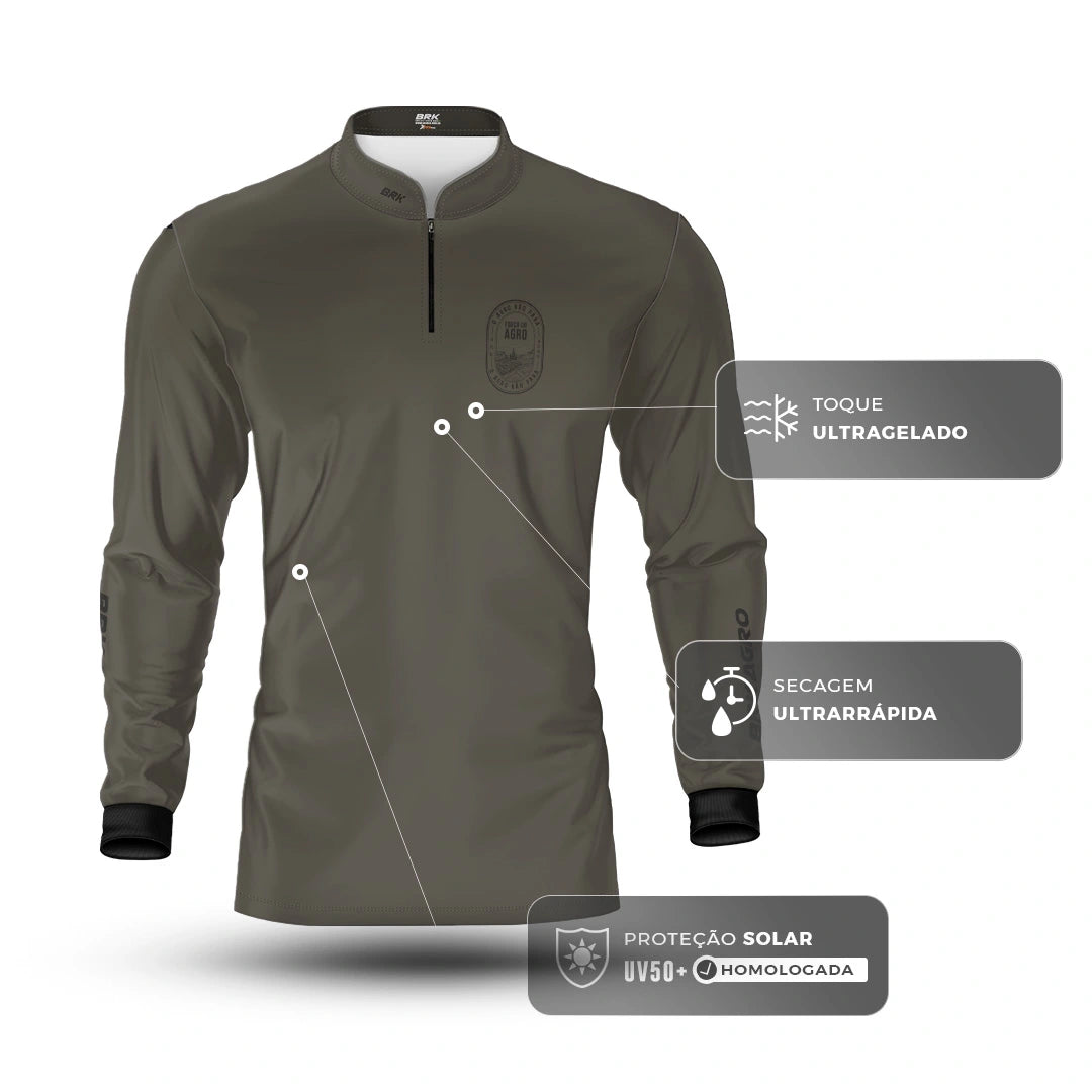 Camisa Agro Brk A Força do Agro com Proteção UV50
