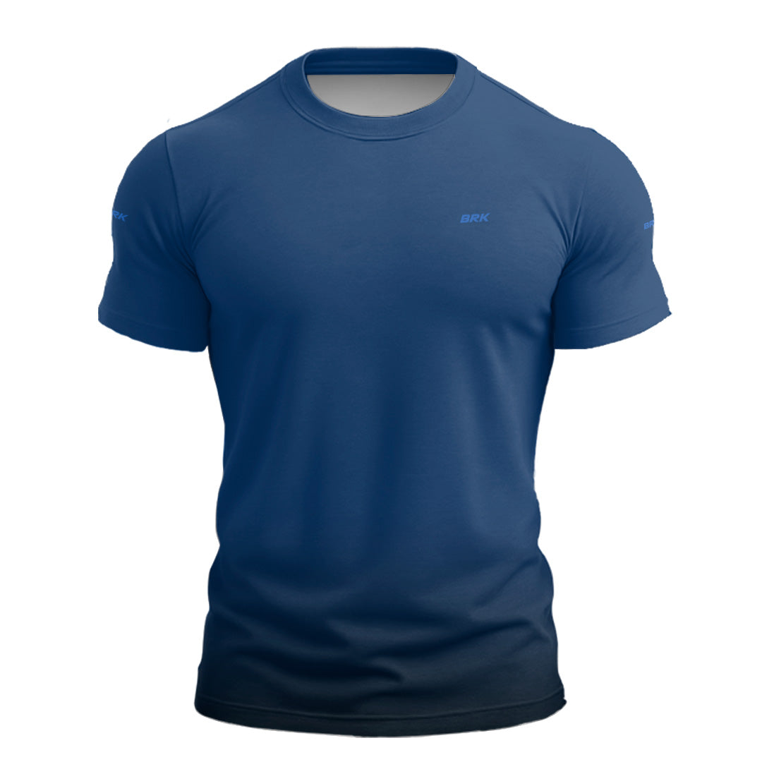 Camiseta Manga Curta Agro Brk Mescla Azul com Proteção Solar UV50+