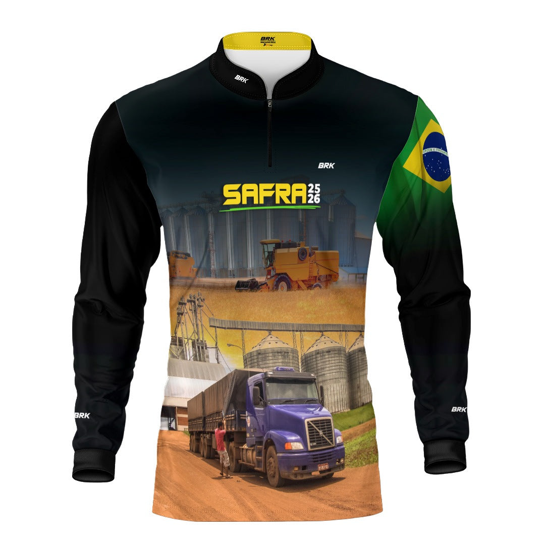 Camisa Agro Brk Safra Caminhões com Proteção UV50