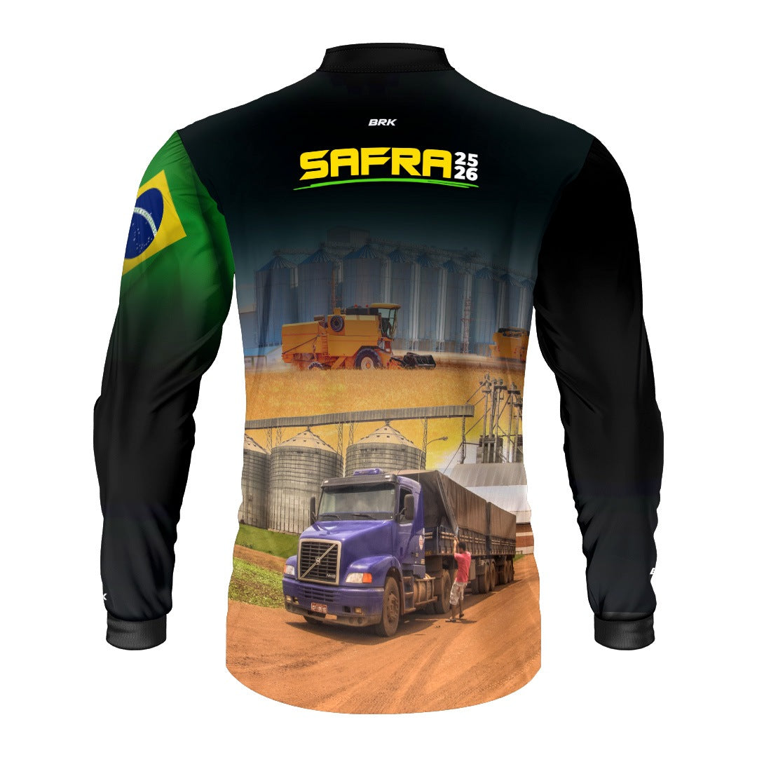 Camisa Agro Brk Safra Caminhões com Proteção UV50