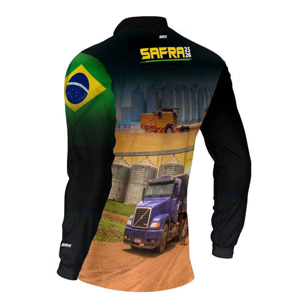 Camisa Agro Brk Safra Caminhões com Proteção UV50