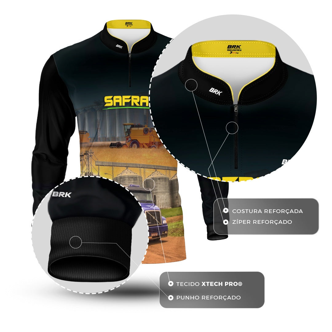 Camisa Agro Brk Safra Caminhões com Proteção UV50