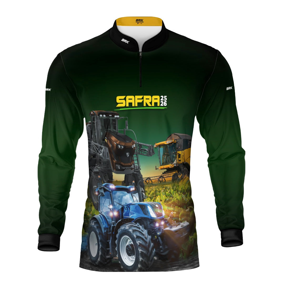 Camisa Agro Brk Safra Tratores com Proteção Solar UV50+