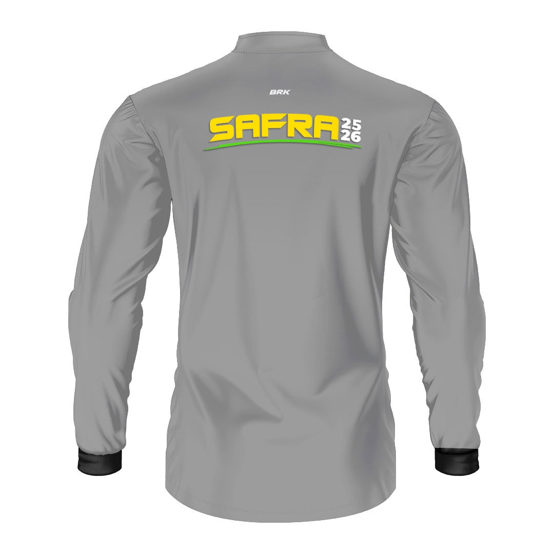 Camisa Agro Brk Safra Essencial Cinza com Proteção Solar UV50+ - Brk Agro