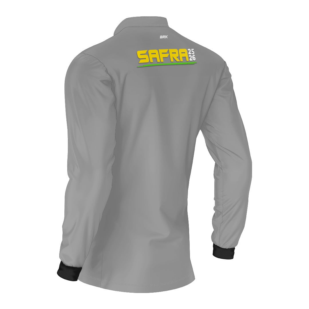 Camisa Agro Brk Safra Essencial Cinza com Proteção Solar UV50+ - Brk Agro