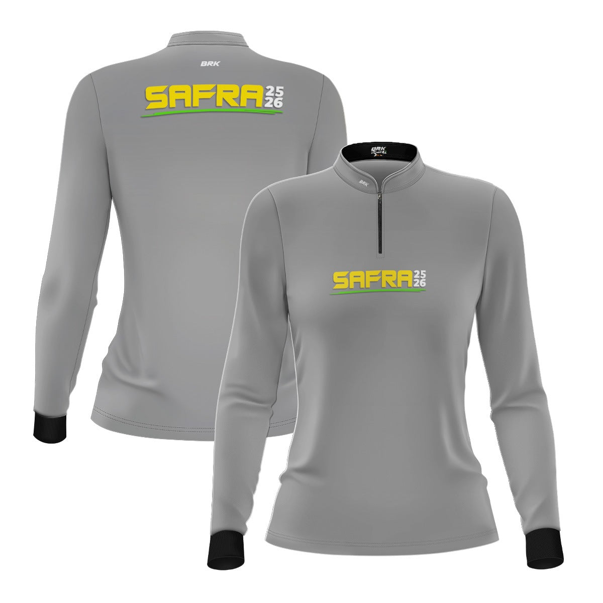 Camisa Agro Feminina Brk Safra Essencial Cinza com Proteção Solar UV50+ - Brk Agro