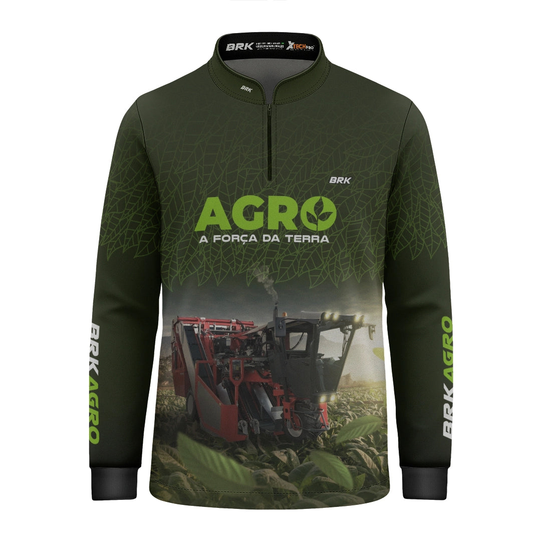 Camisa Agro Infantil Brk Plantação de Tabaco Força da Terra com Proteção UV50 - Brk Agro