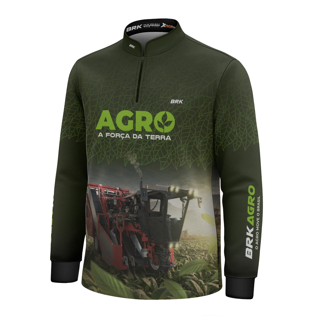 Camisa Agro Infantil Brk Plantação de Tabaco Força da Terra com Proteção UV50 - Brk Agro